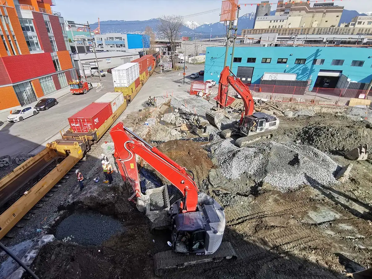 Excavation for a commercial building